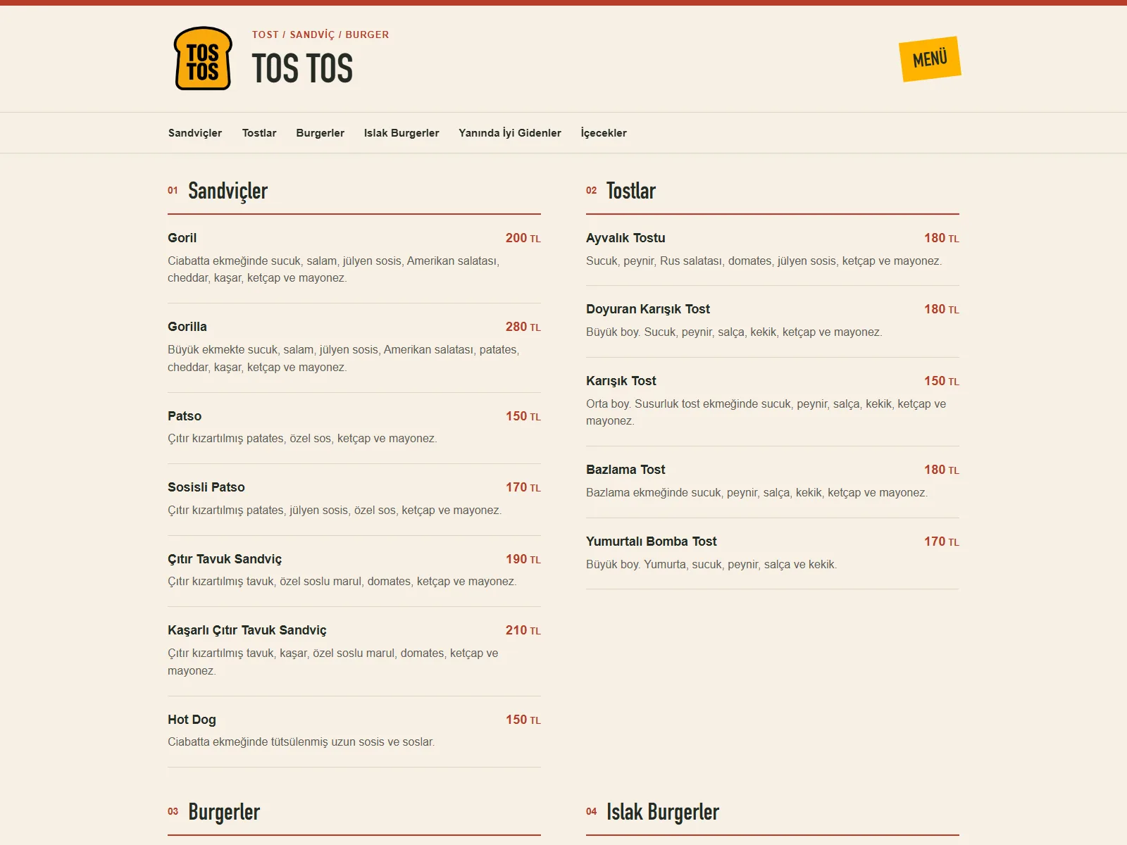 TOS TOS QR Menü ve POS Sistemi vaka çalışması görseli